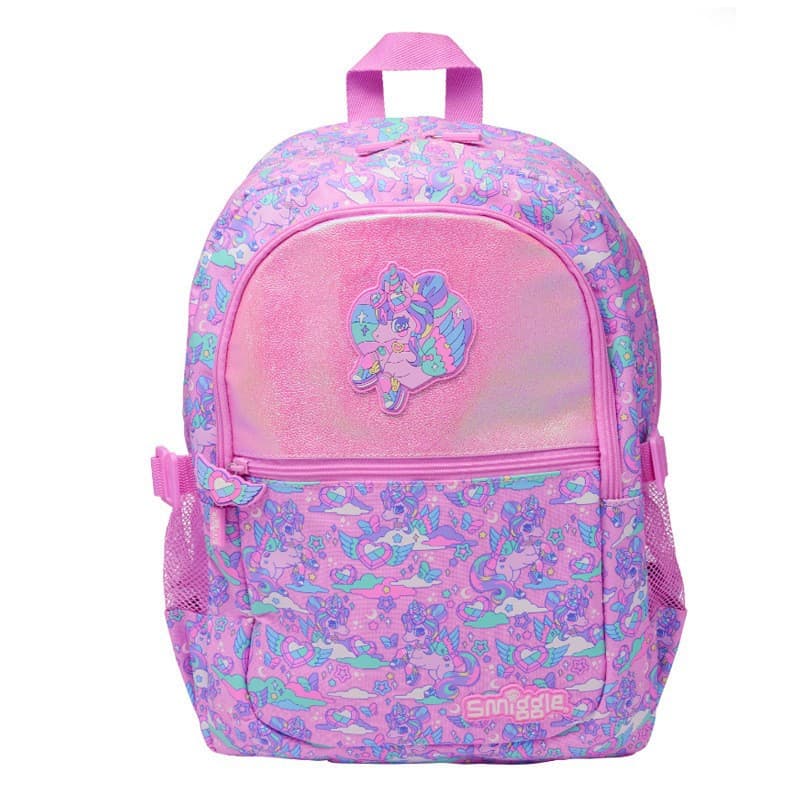 Australian Smiggle Cartoon Pony Backpack for Primary and Secondary School Students, Large Capacity, Includes Lunch Bag and Pencil Case