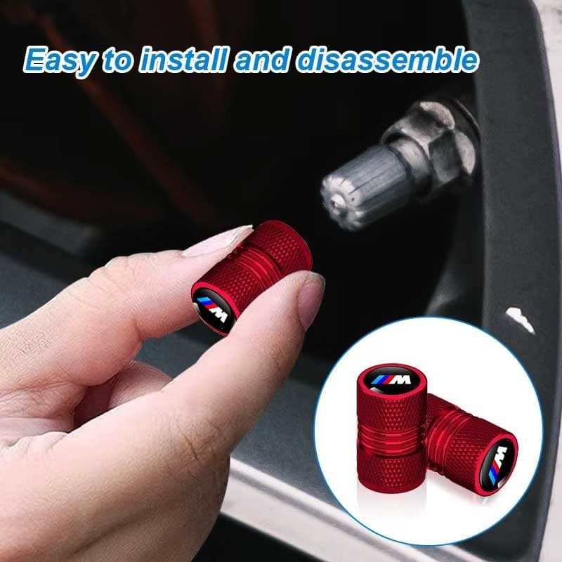 Aluminum Valve Stem Caps for Mercedes, Tire Valve Core Covers, Dust-Proof Metal Decorative Caps