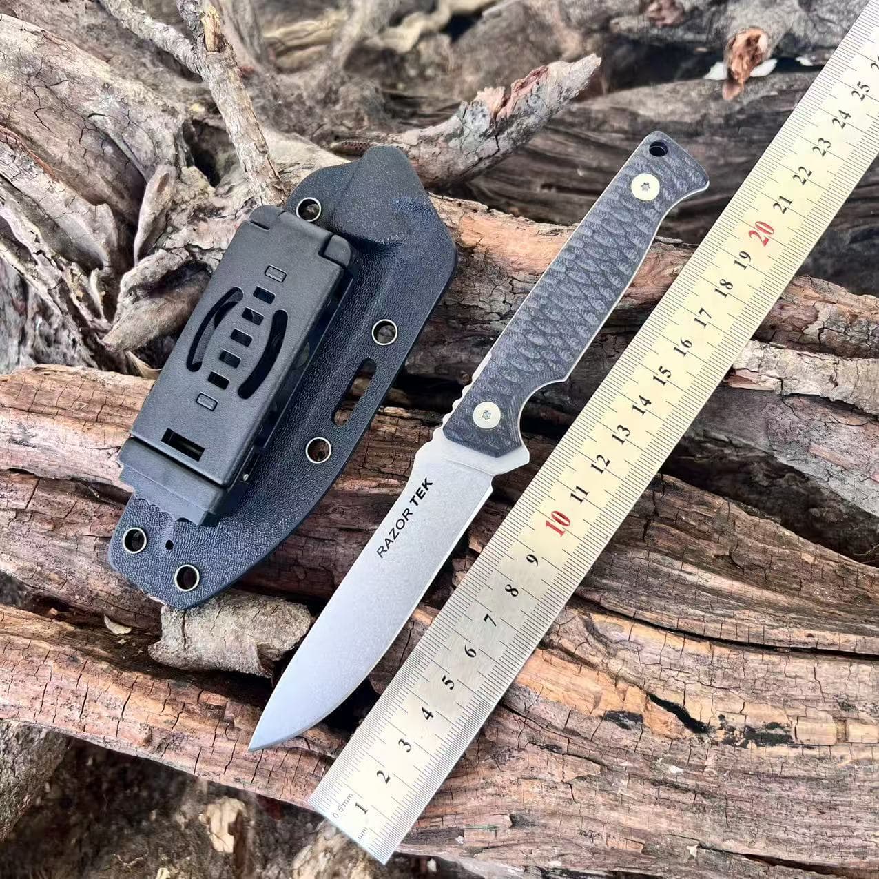 Outdoor Straight Knife Multi-Function High Hardness Sharp Camping Knife Self-Defense Knife Survival Knife Fruit Knife Outdoor Camping Knife