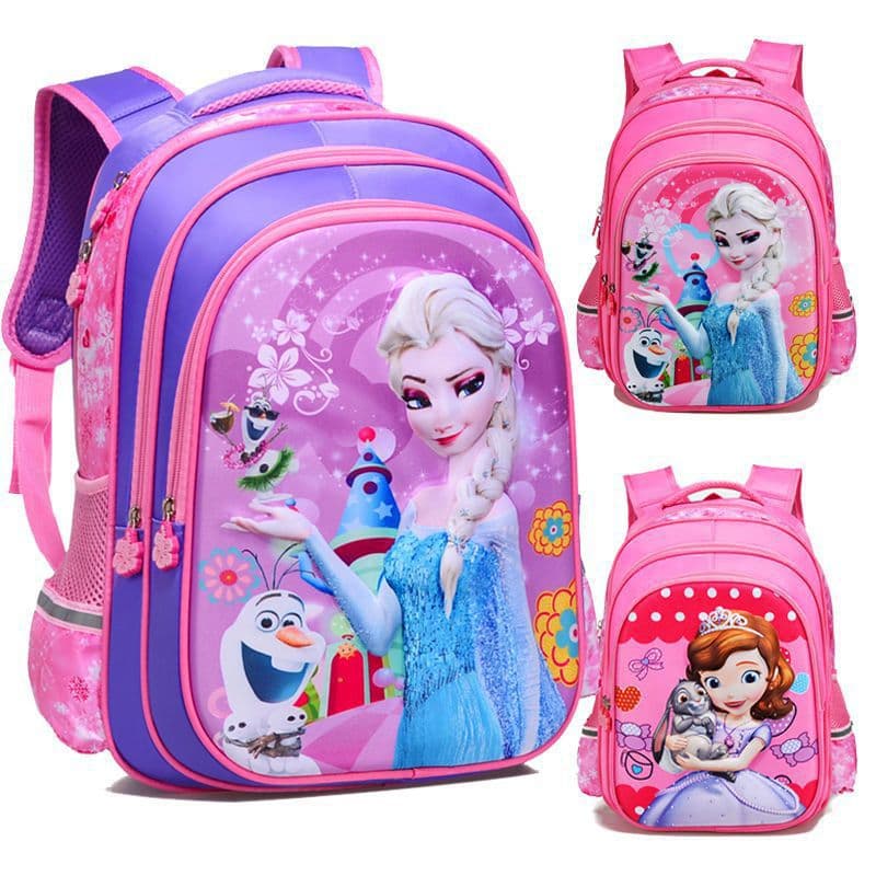 Primary school backpack for children ages 3-6, Frozen Elsa princess bag for girls grades 1-2-5