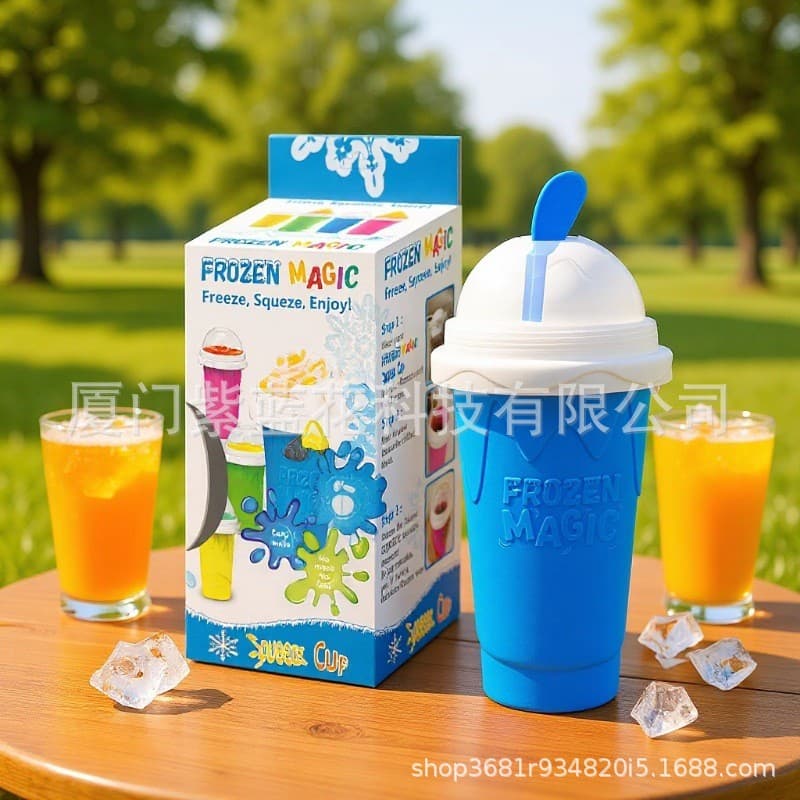 Home Smoothie Cup Summer Shake Smoothie Cup Squeeze Cup Instant Ice Cup Trendy Cooling Cup