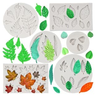 Rose Leaf, Fern Leaf, Maple Leaf Shape Silicone Mold, Chocolate Mold, Cake Decorating, Fondant Mold, Clay Mold