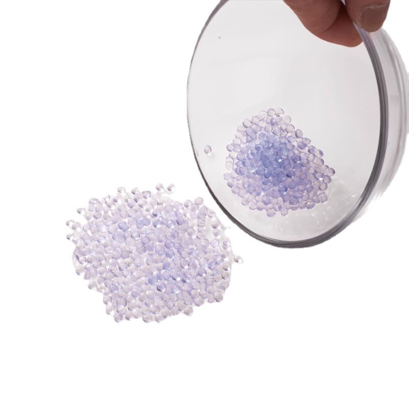 Transparent PVC injection molding material, environmentally friendly and odorless, medical-grade plastic particles, self-produced and directly supplied.