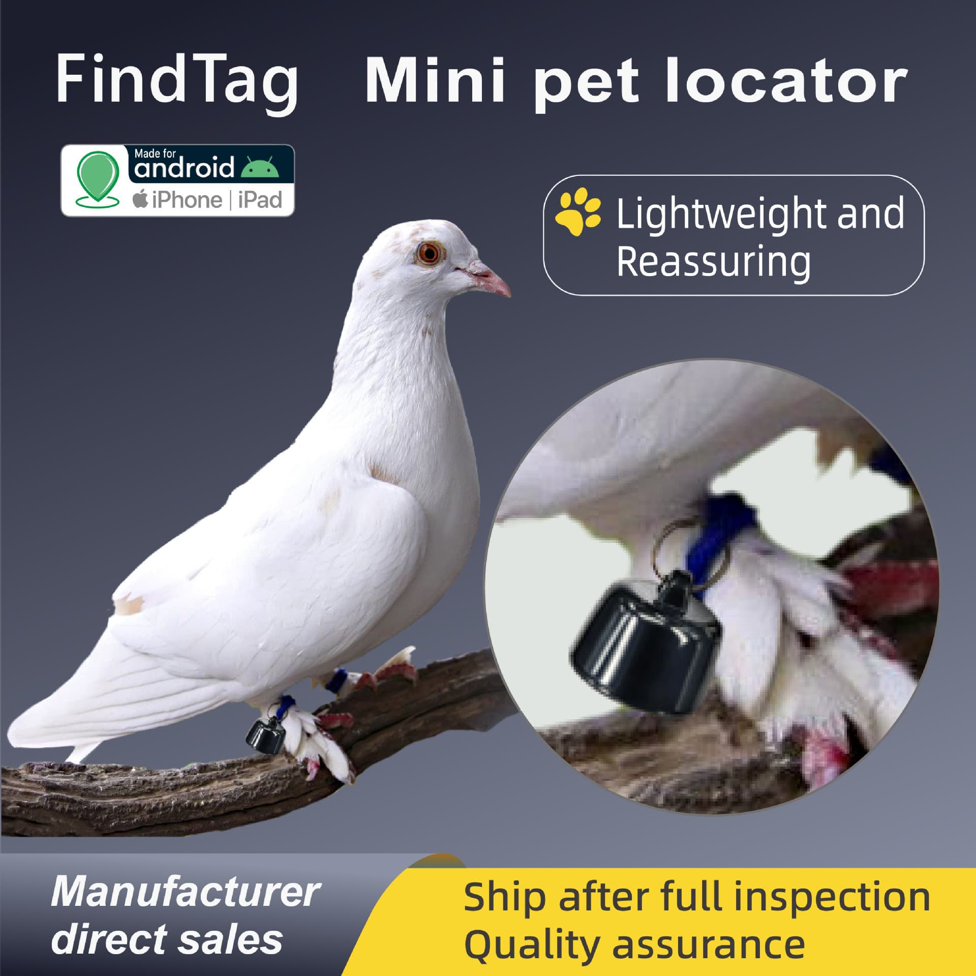 Cross-Border Hot Selling Airtag Tracker Dual System Tracker Mini Small Tracker Pet Anti-Loss Tracker