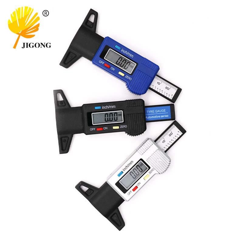 Metal measuring rod digital tread depth gauge, digital tire tread depth ruler, automotive tire wear detection, wholesale.
