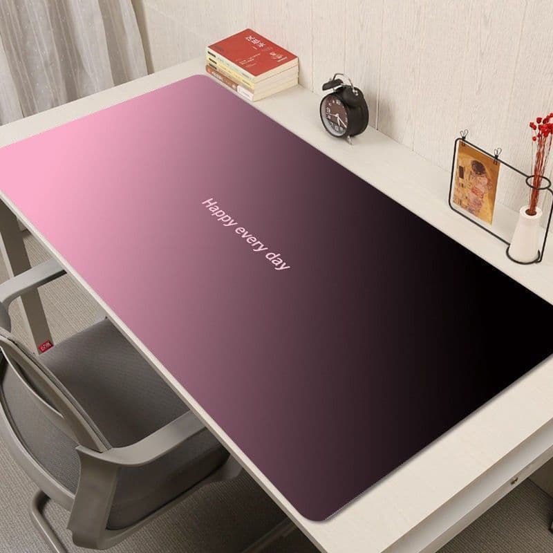 Premium Gradient Mouse Pad Black Pink Minimalist Style Large Gaming Mouse Pad Office Desk Keyboard Mat