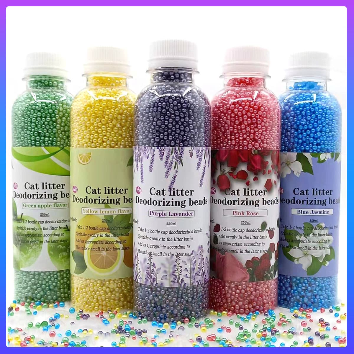 Cat Supplies Cat Litter Companion Fragrance Beads Bottle Deodorizing Litter Beans Odor Eliminating Pet Products