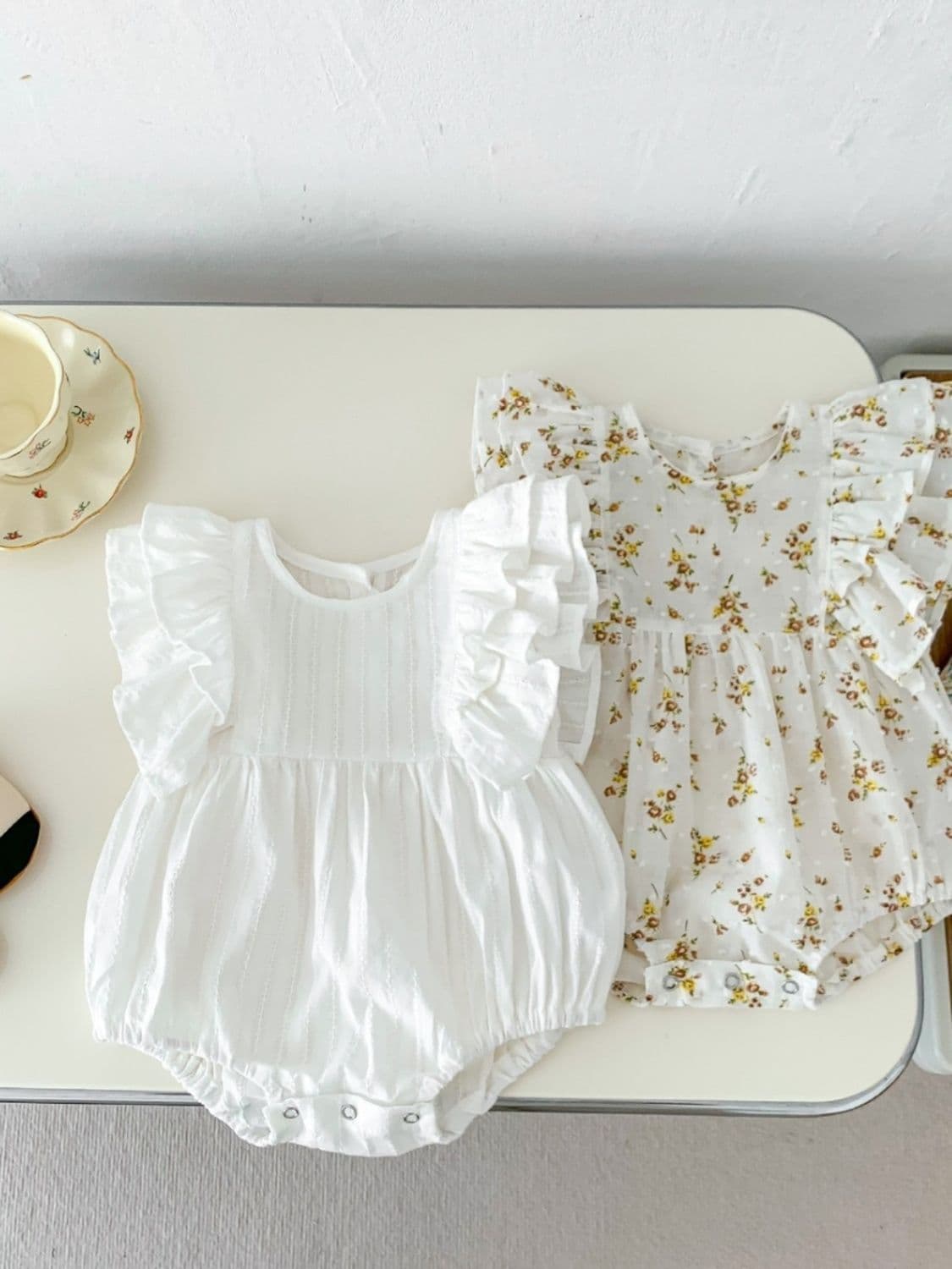Korean style baby clothes, summer clothes, pure cotton floral bag, newborn princess jumpsuit, baby girl, thin harem