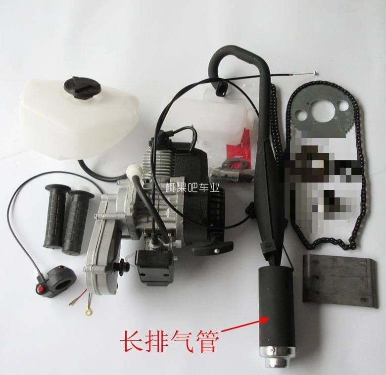 Two-stroke 49CC mini off-road vehicle engine with gearbox, modified bicycle gasoline engine chain kit