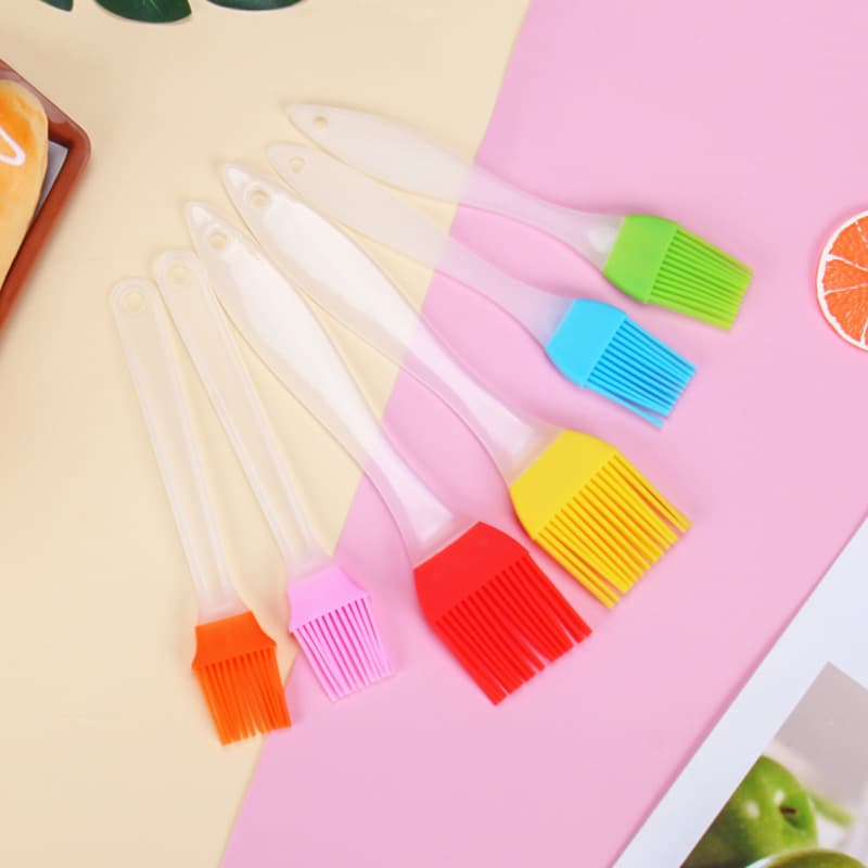 Small Silicone Oil Brush, Detachable, Shed-Free Barbecue Seasoning Brush, High-Temperature Resistant Baking Oil Brush, Plastic Handle Barbecue Brush