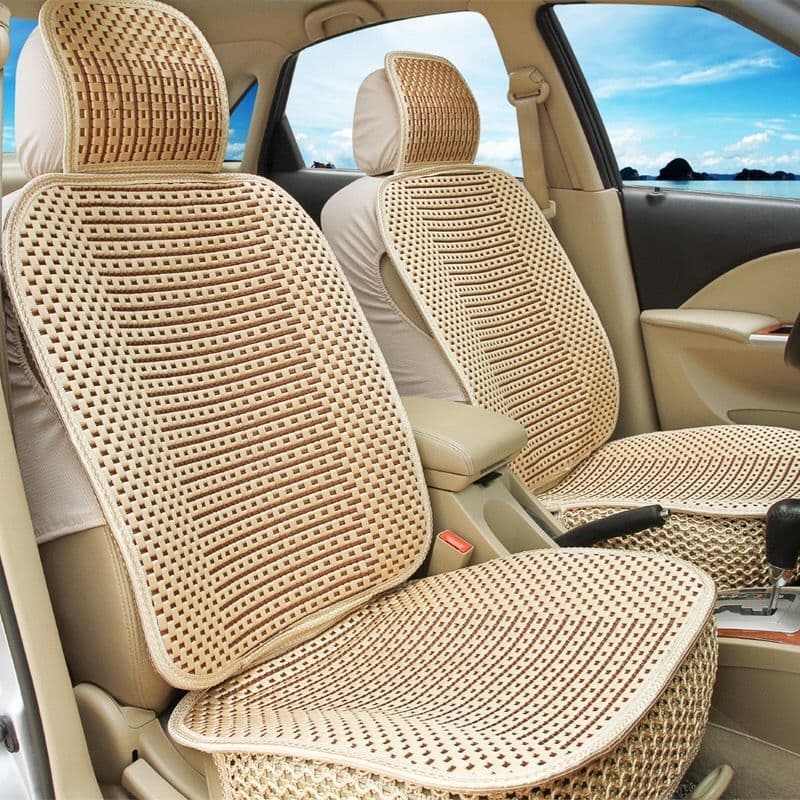 Car Seat Cover Linen Four Seasons Universal Seat Cover Sedan Seat Cushion Summer Cool Mat Full Seat Cover