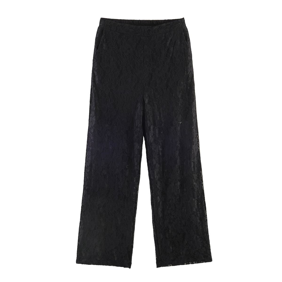 Taop&Za Women's Clothing 2026 Summer New Fashion Casual Elastic Waist Straight Lace Casual Pants 6163