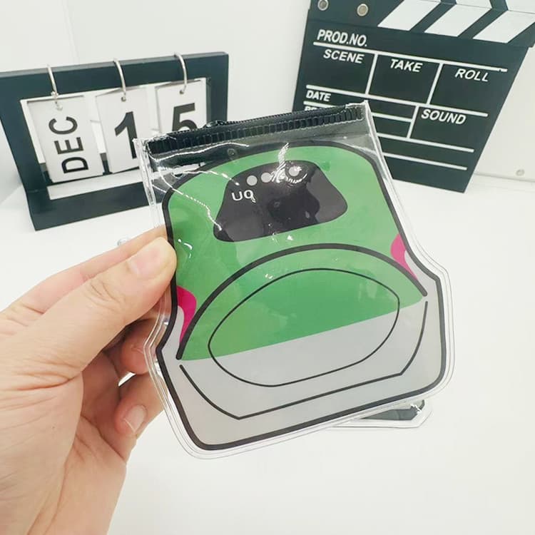 Manufacturer wholesale PVC card holder transparent zipper car logo coin zipper bag
