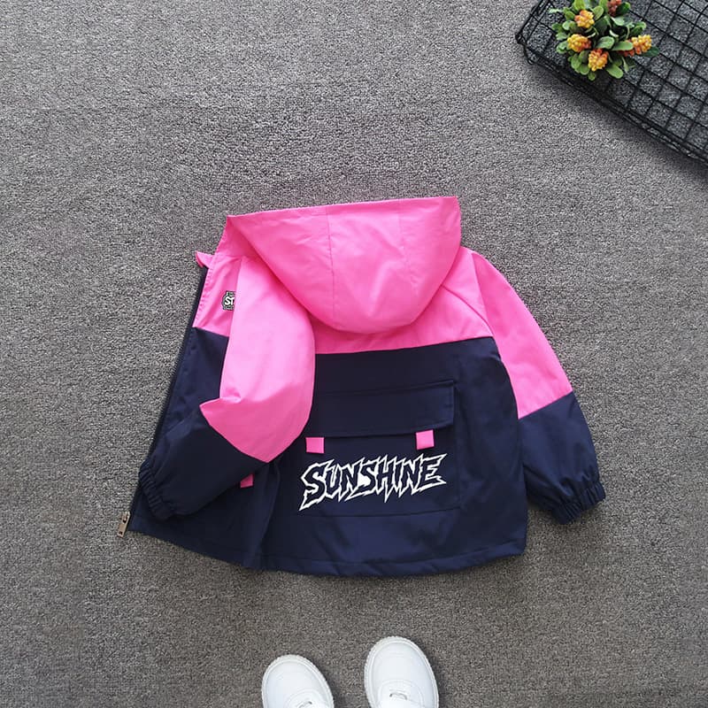 Girls Spring and Autumn Casual Jackets 2026 Fashion Contrast Color Design Long Sleeve Jackets Men and Women Baby Autumn Tops Wear