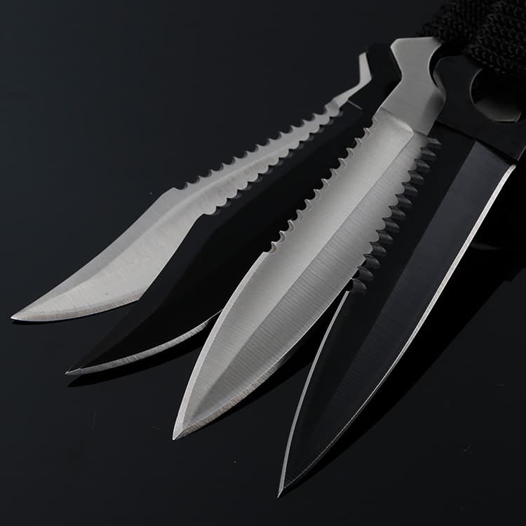 Fishing and Diving Multi-Tool Knife, Outdoor Tactical Survival Hunting Knife, Leg Sheath Straight Knife for Chopping Wood