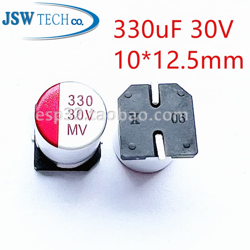330uF 30V 10*12.5mm EPMV1U331M1012TR SMD Solid Capacitor Aluminum Electrolytic In Stock