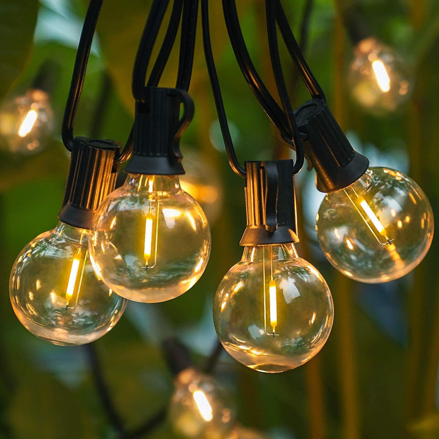 Solar light string outdoor holiday decoration E12G40 waterproof bulb LED light string cross-border