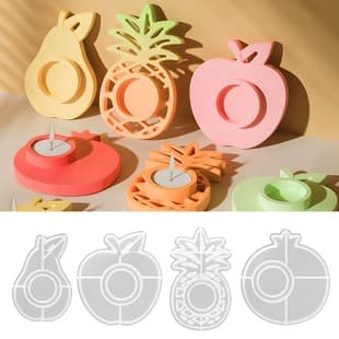 Deyi Life DIY Resin Mold Creative Simulation Fruit Candle Holder Silicone Mold Plaster Tray Ornament