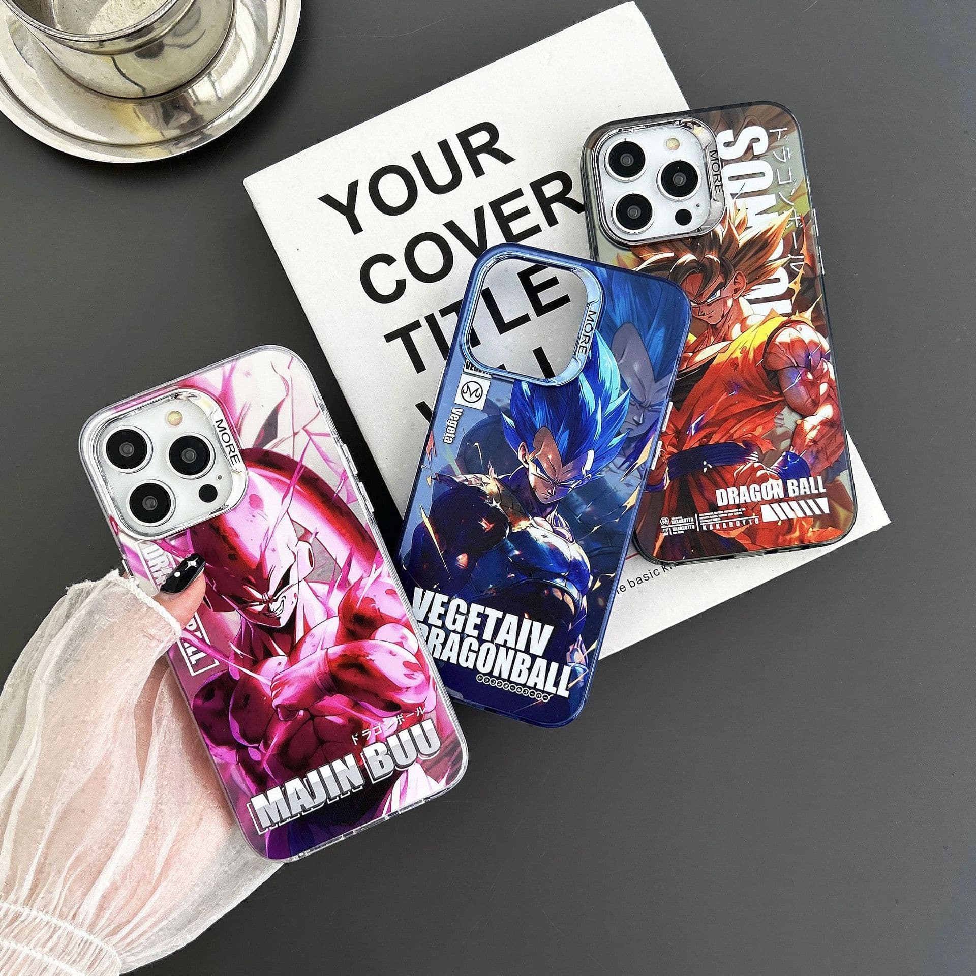 Dragon Ball Cartoon Goku Saiyan Phone Case for iPhone 16, Premium Feel Case for iPhone 13