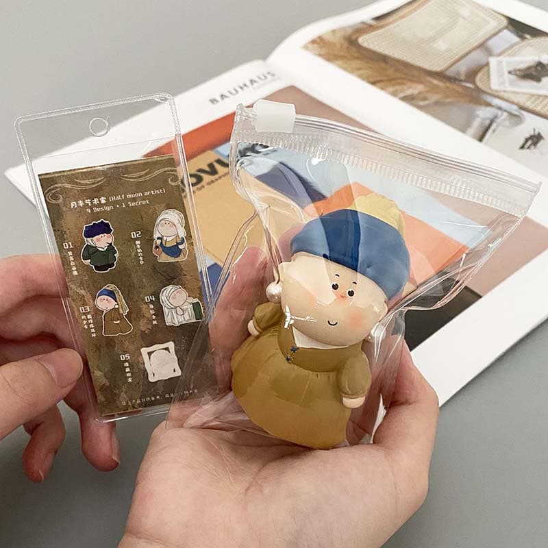 Transparent Zipper Blind Box Toy Storage Bag Bubble Mart Doll Popmart Figure Pendant DIY Bag Dustproof