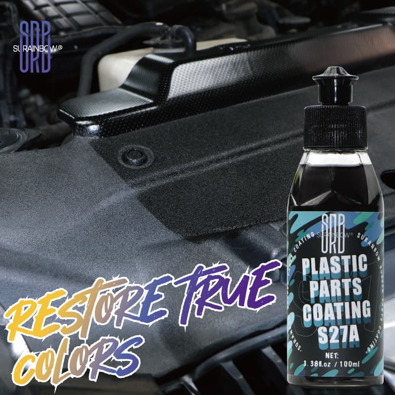Car interior instrument door panel coating agent glazing crystal refurbishment coating agent interior aging repair plastic scratches