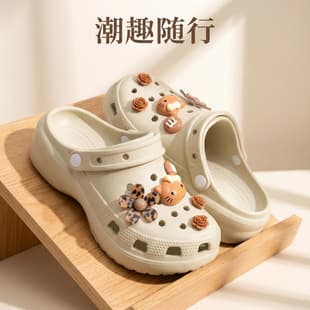 Women's Two-Way Slide Sandals, Thick-Soled High-Heel Closed-Toe Slippers, Crocs-style House Slippers Manufacturer