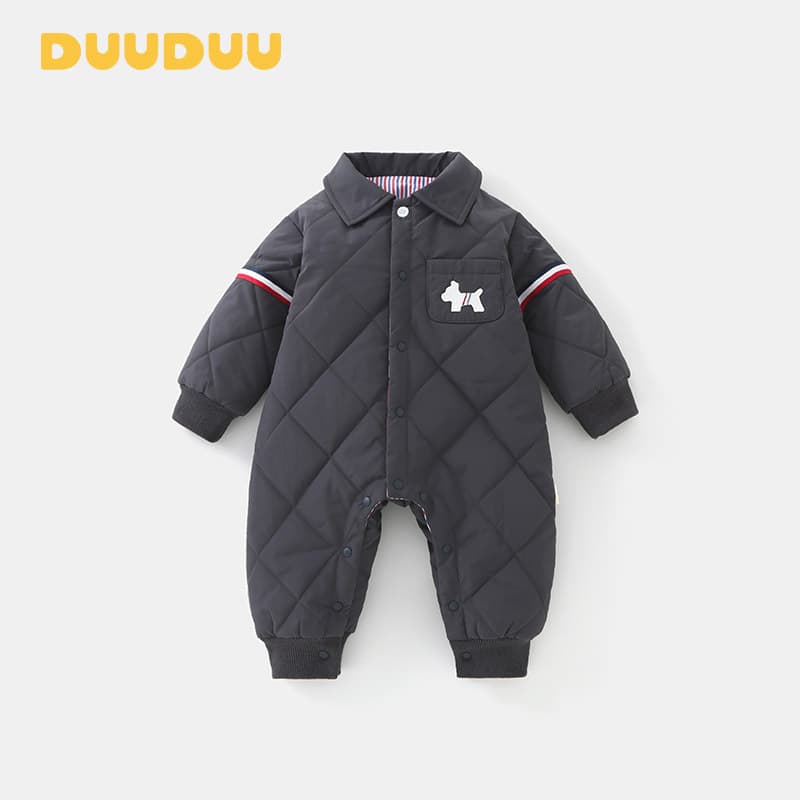 DUUDUU Newborn Cotton Padded Jumpsuit Baby Boy Quilted Romper Thickened Crawling Suit A-Class Infant Autumn Winter Clothing