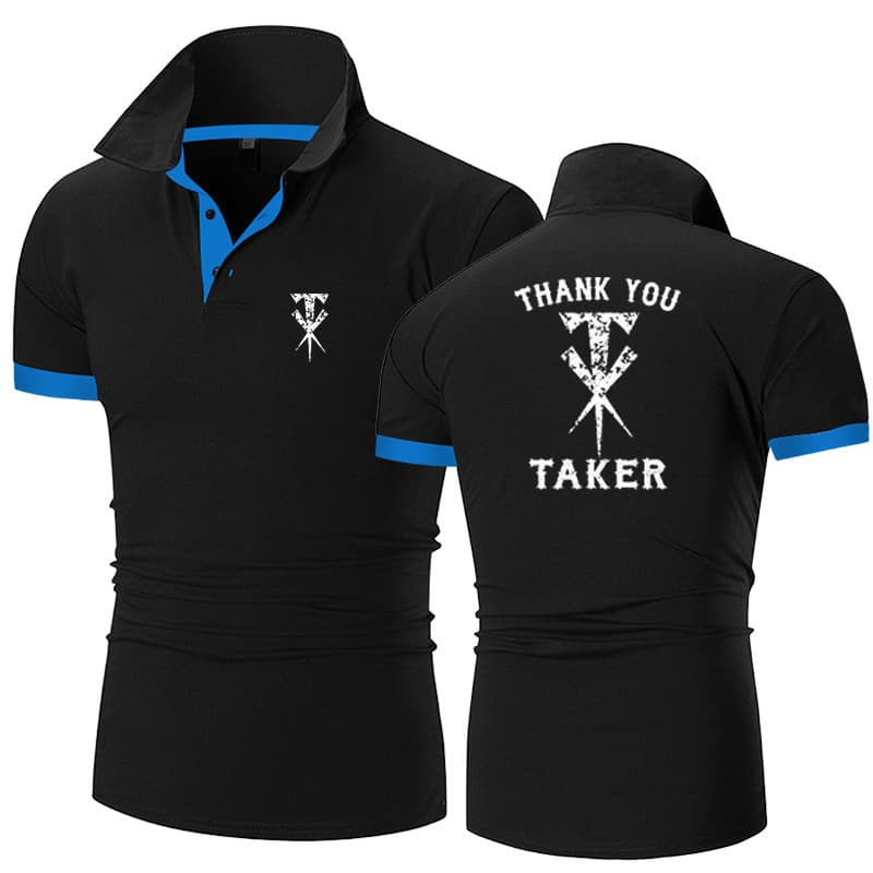 American Wrestling Fan Apparel Polo Short-Sleeve Shirt for Men - Undertaker Commemorative T-Shirt