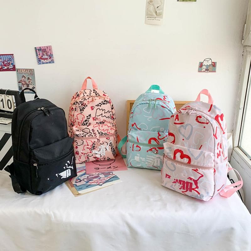 2023 New Casual Backpack Outdoor Travel Girl Backpack Trendy Brand Letter Student School Bag Dropshipping