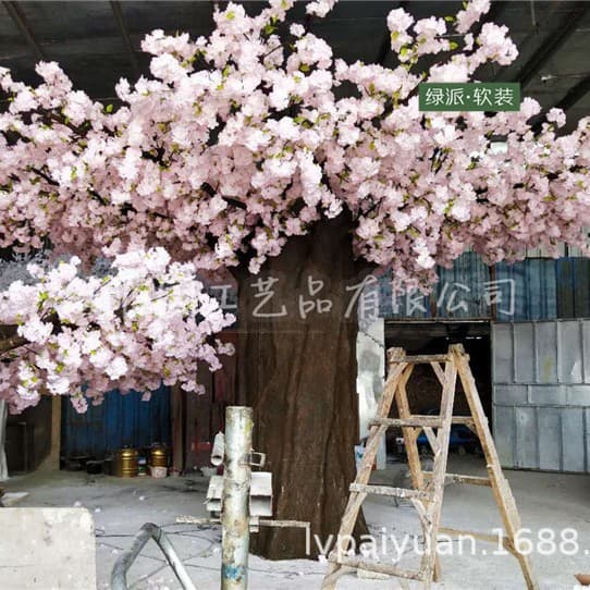 Artificial Cherry Blossom Tree Large Fake Tree Wishing Tree Plaza Exhibition Restaurant Japanese Cherry Blossom Tree Decoration