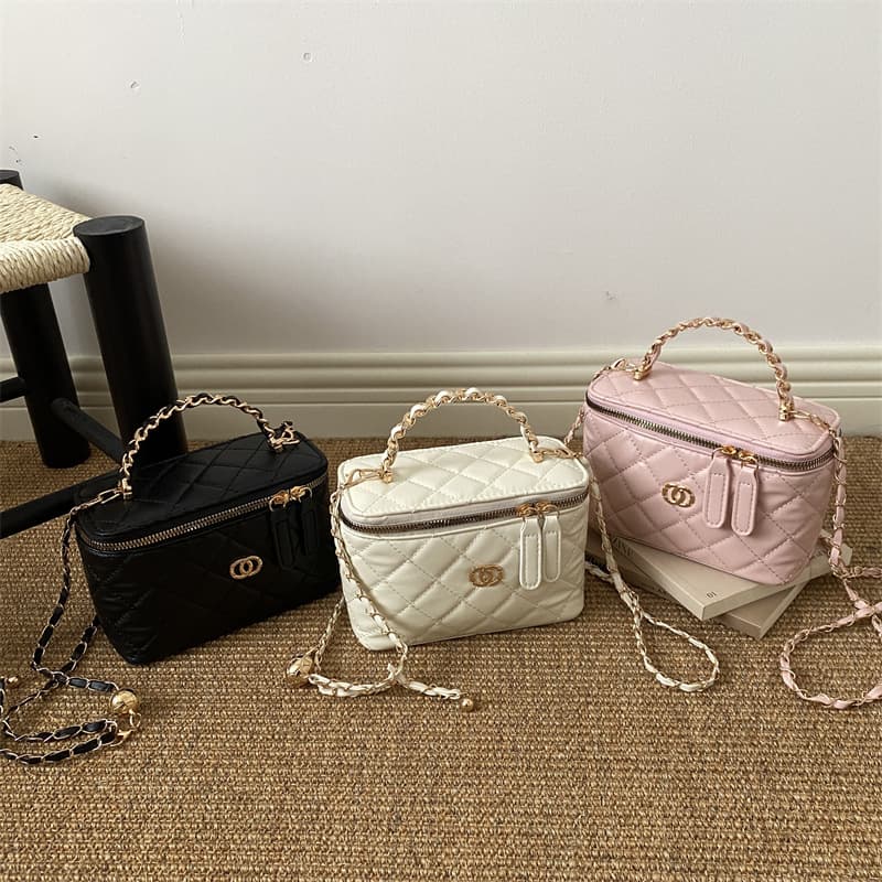 2026 Summer New Box Bag Women Textured Chain Handbag Fashion Chanel Style Diamond Quilted Shoulder Crossbody Bag