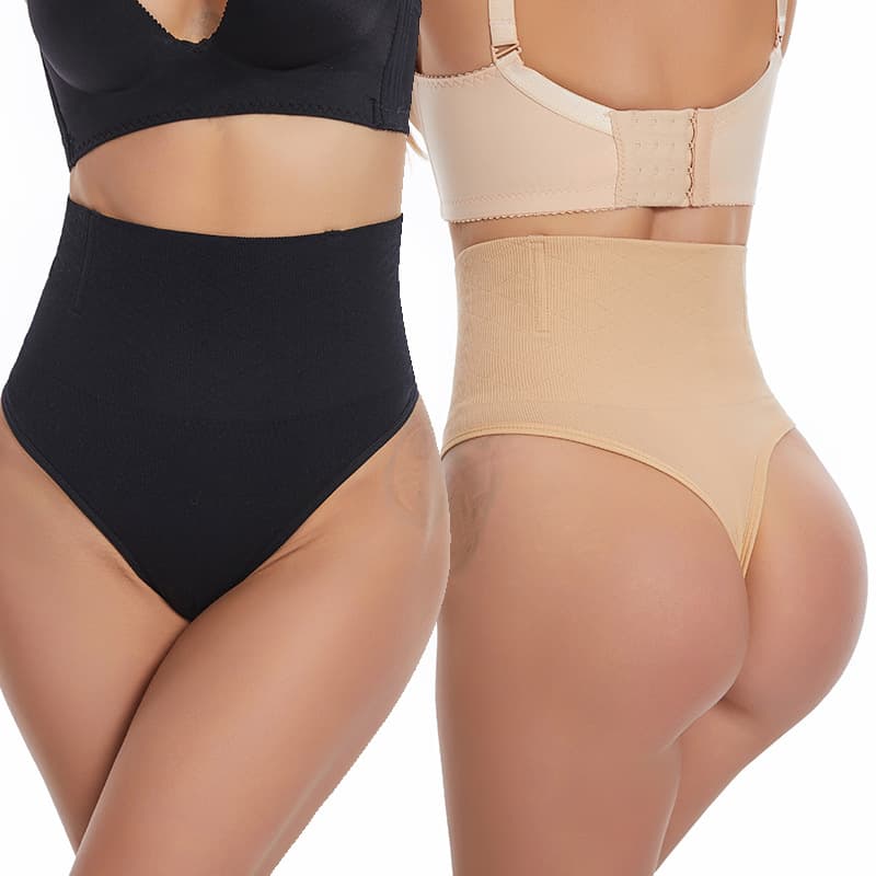 Thin Cross-border Thong Women Strong Butt-Lifting Waist Control Panties with Boning Waist Training Mid to High-Waist Shaping Underwear