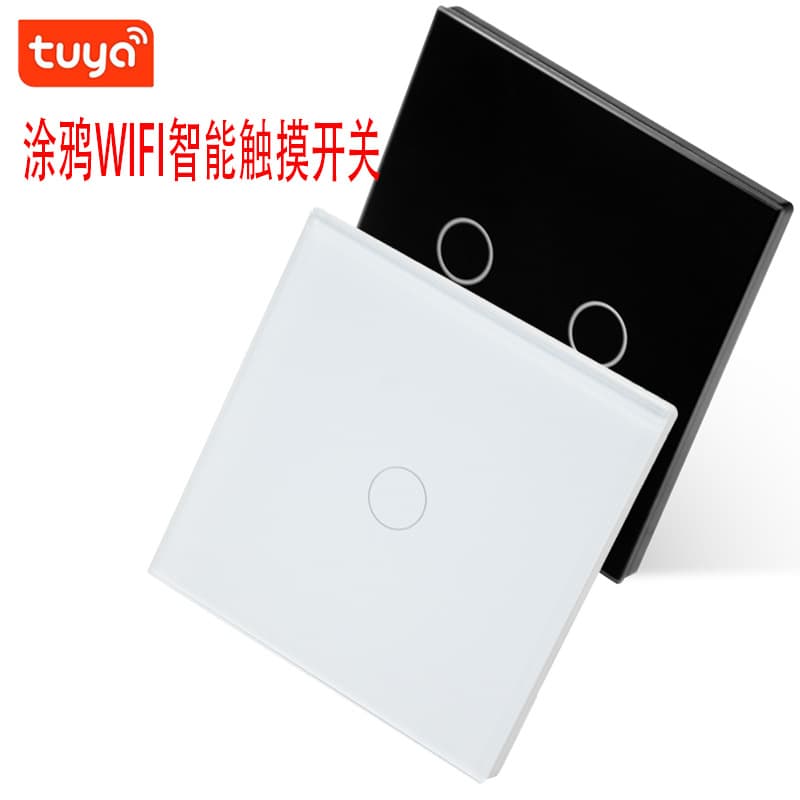 Tuya Smart WiFi Remote Switch 86 Touch Glass Panel European Standard Smart Switch Neutral Wire Version