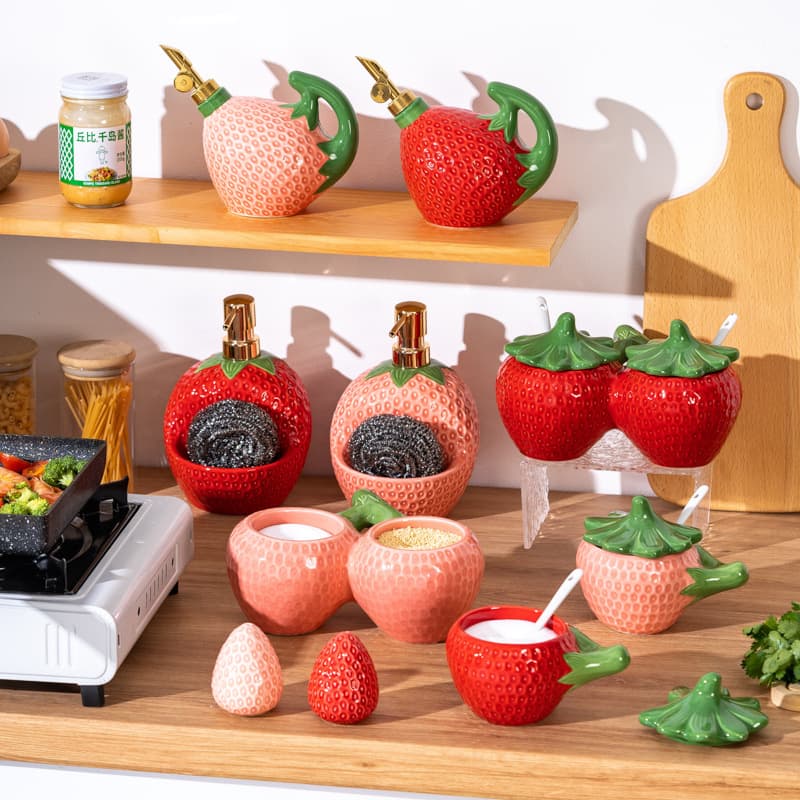 Japanese-style Seasoning Bottle Ceramic Oil Vinegar Bottle SP Seasoning Jar Creative Kitchen Supplies Lotion Bottle