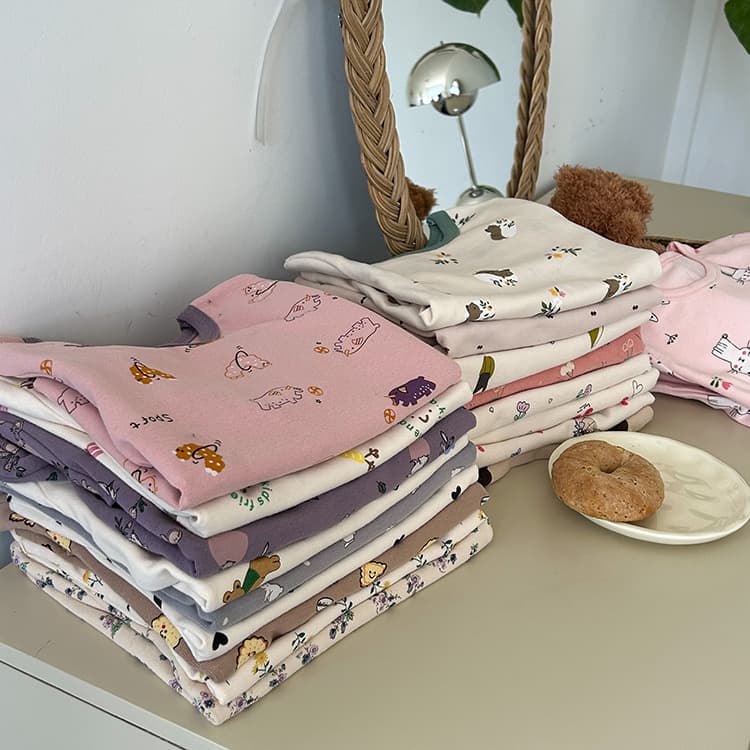 Aimobaby Children's Pajamas Wool Spandex Homewear Boys and Girls Baby Warm Thermal Underwear Underwear Set
