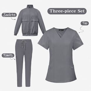 Three-Piece Set Export Handwashing Gown Set Amazon Europe America Export Nurse Scrub Suit Cross-Border Unisex