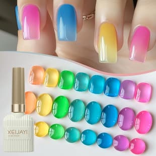 Ice Transparent Macaron Gel Polish 2025 New Trendy White-Enhancing Jelly Green Nail Art Set