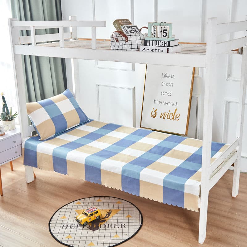 Dormitory Bed Sheet Single Piece for College Students 0.9m 1.2m Bunk Bed Single Pillowcase Family Bed Sheet Set for Men and Women
