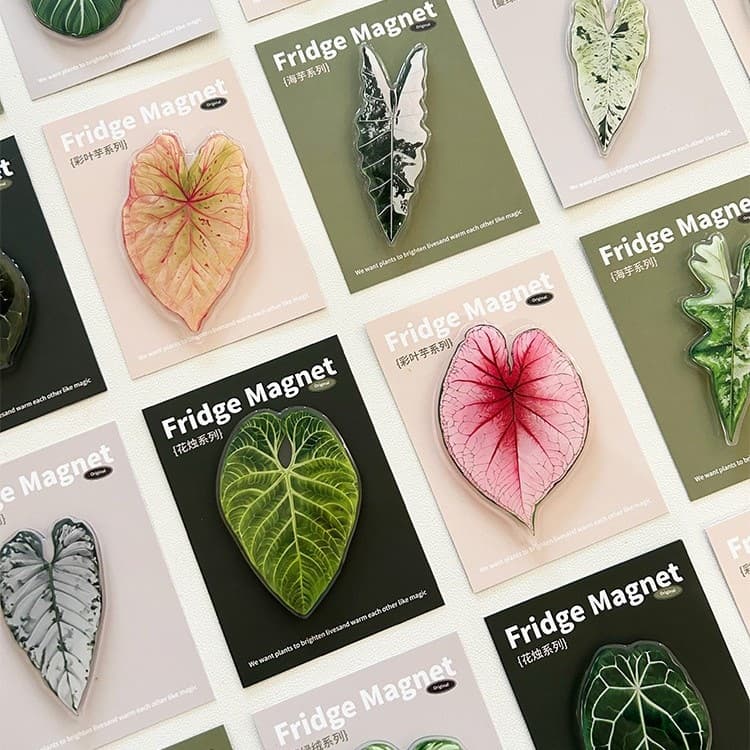Plant Magic】Tropical Rare Plants Creative Green Plant Refrigerator Magnets Plant Series Refrigerator Magnets