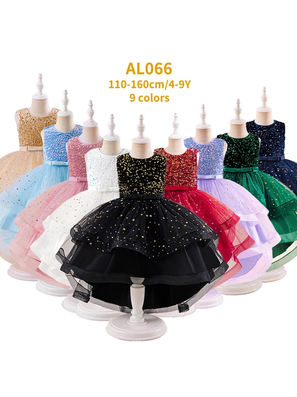 New Girls' Birthday Party Stage Performance Dress Beaded Sleeveless Gown Children's Formal Wear Elegant Party Outfit