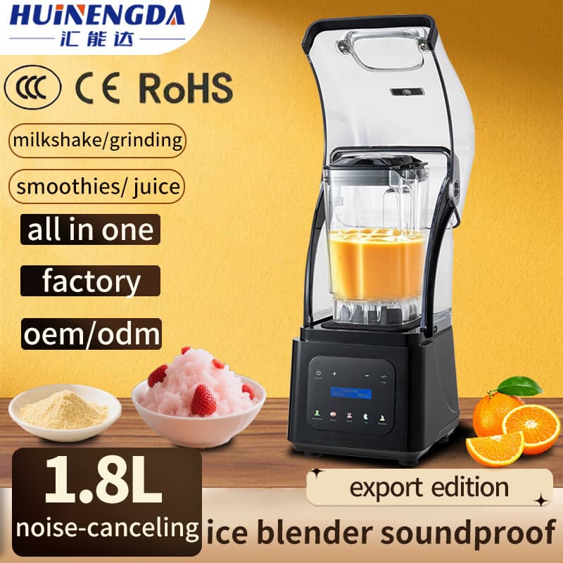 Commercial Smoothie Blender for Milk Tea Shops, Multi-Functional Quiet Cover Ice Crusher, Home Water Bar Noise Reduction Custom Factory Juicer