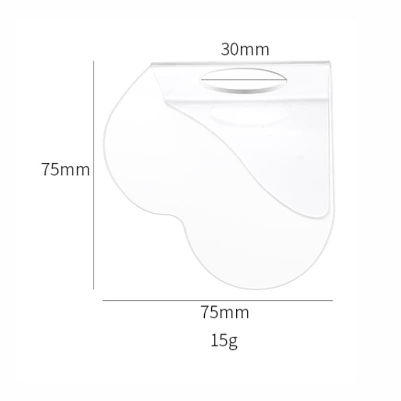Cross-Border Acrylic Transparent Palette for Acrylic, Powder, Watercolor Painting, Makeup, Nail Art, Oval Tray