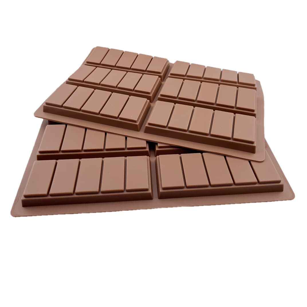 Wholesale 6-Cavity Rectangular Chocolate Mold Non-Stick Easy Release Food-Grade Chocolate Mold