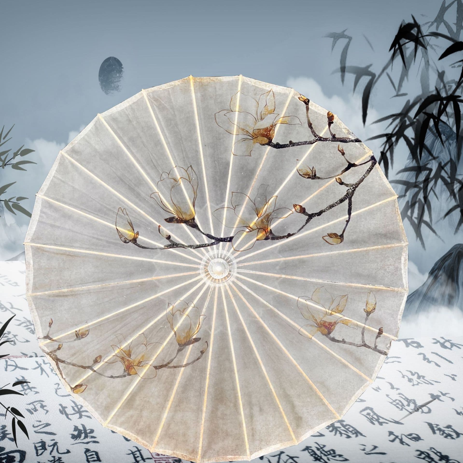 Tung oil paper umbrella, ancient style, women's rainproof and sunproof, factory direct delivery, classical dance decoration performance, Chinese style Hanfu umbrella