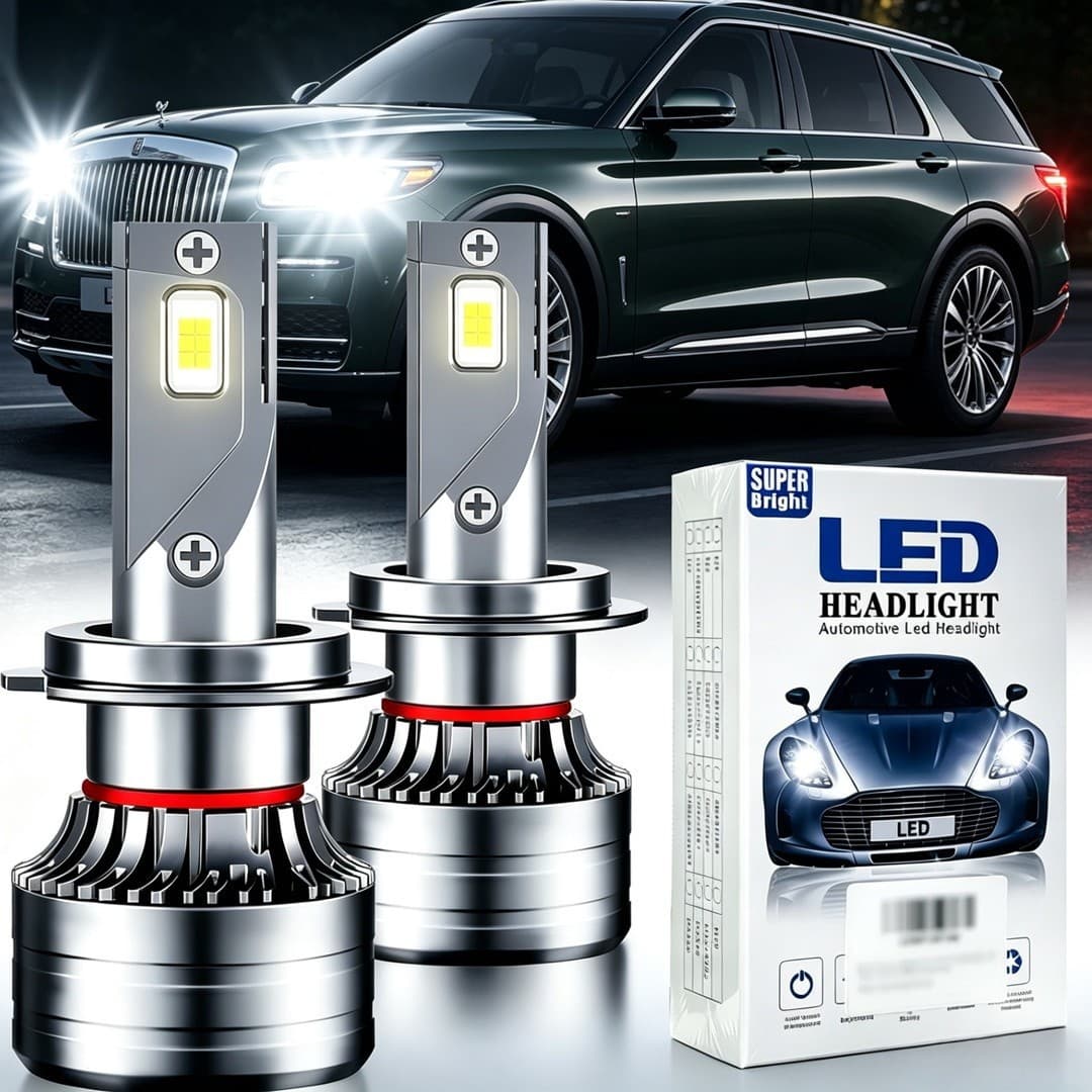 Blade Style LED Headlight H7 H4 H1 Super Bright Focused Beam Car Light Bulb Modified Car LED Headlight Cross-border Supply