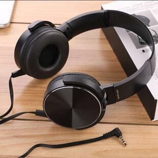 Over-Ear Headphones for OPPO vivo Phones, Wired with Inline Mic and Music, K-Song Wired Ear-Cup Headphones