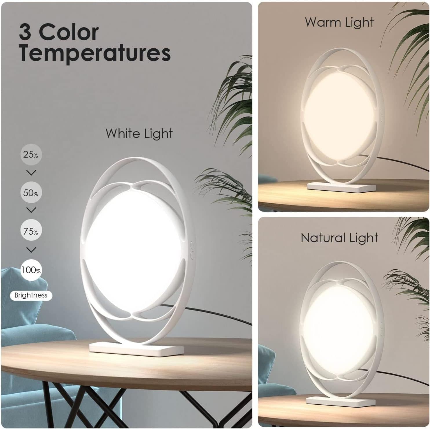 New SAD light therapy lamp, sunlight energy lamp, desktop eye-protection desk lamp, new emotional therapy lamp.