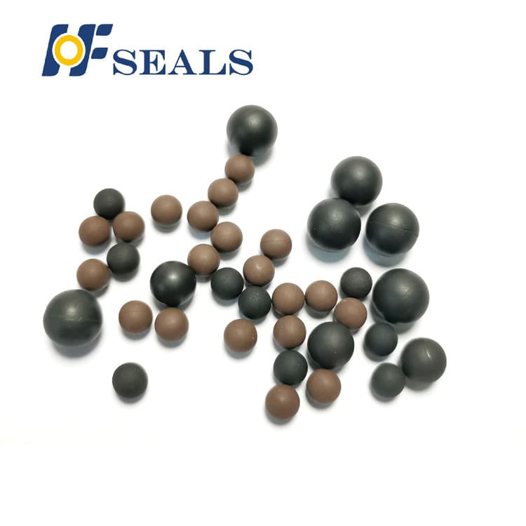 FKM fluoroelastomer balls, solid spheres 2.36mm precision balls, high-temperature/oil-resistant sealing spheres