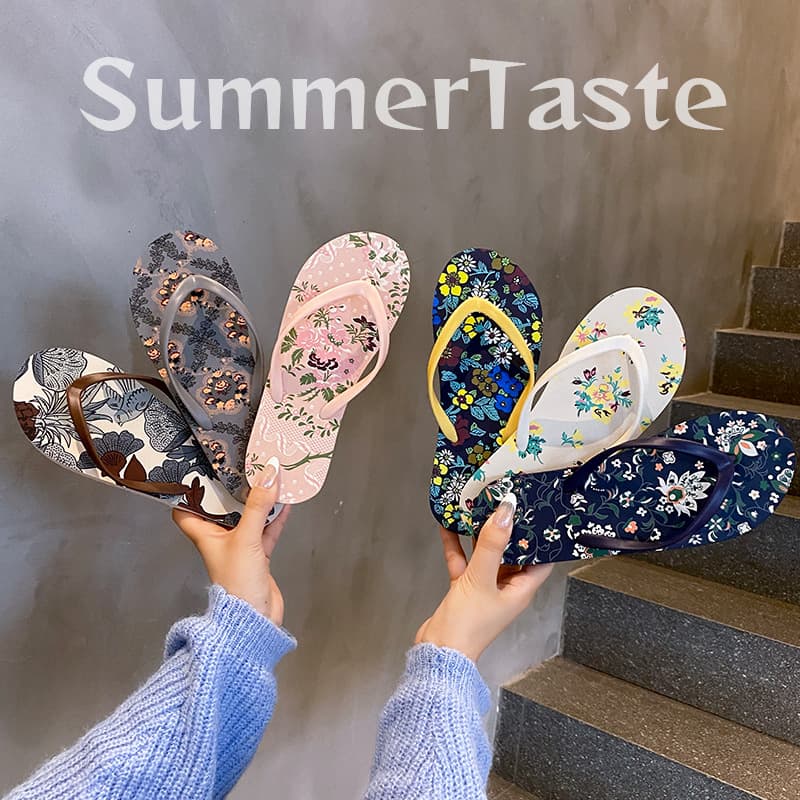 Flip Flops Wholesale New Style Women's Summer Outdoor Fashion Flat Toe Separator Trendy Sandals Beach Shoes