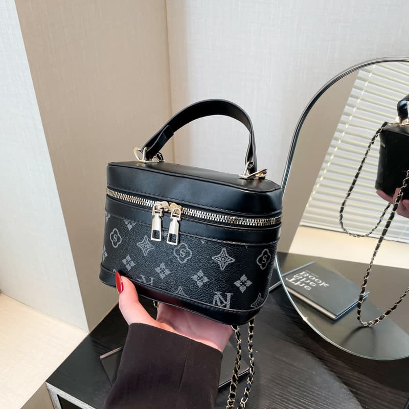 2025 New Women's Bag High-End Fashion Printed Box Bag Versatile Shoulder Handheld Crossbody Cosmetic Bag